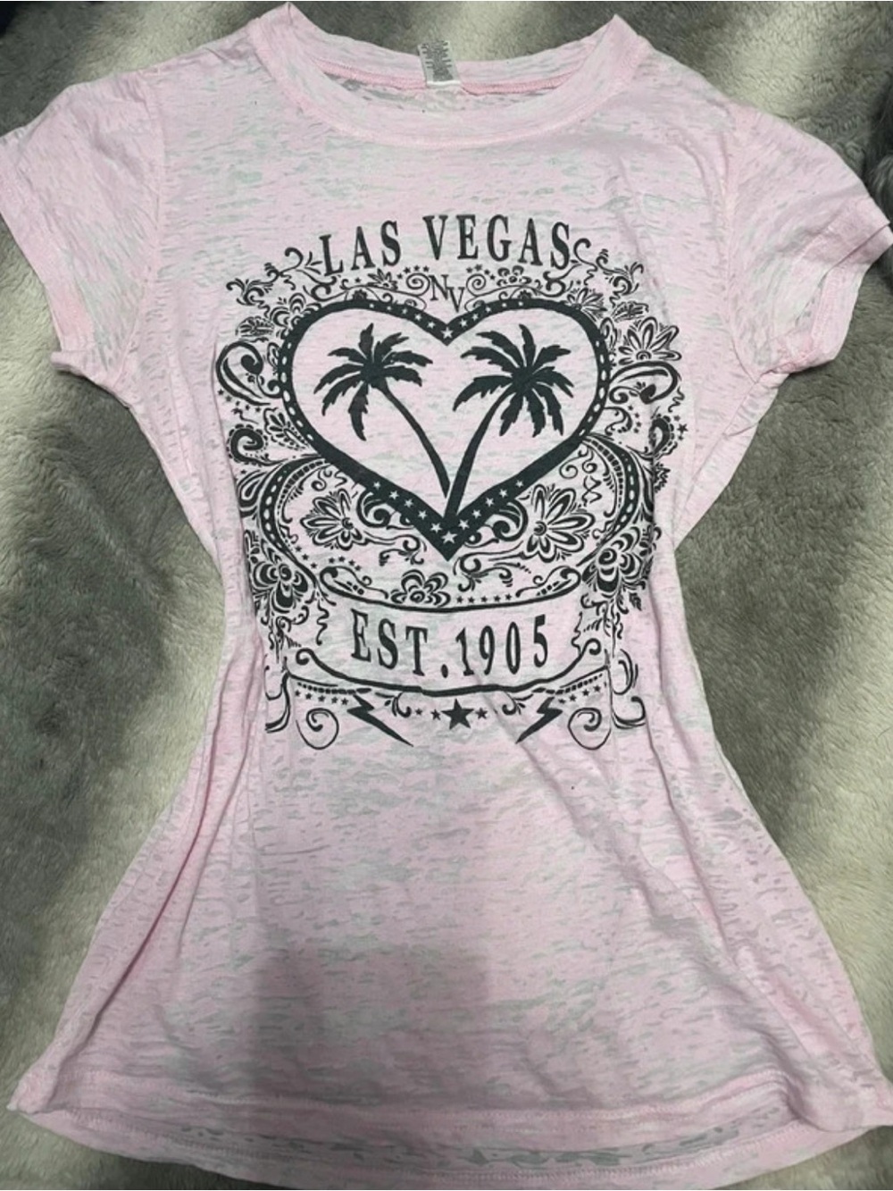 Avenue Pink Las Vegas Graphic Short Sleeve Tee